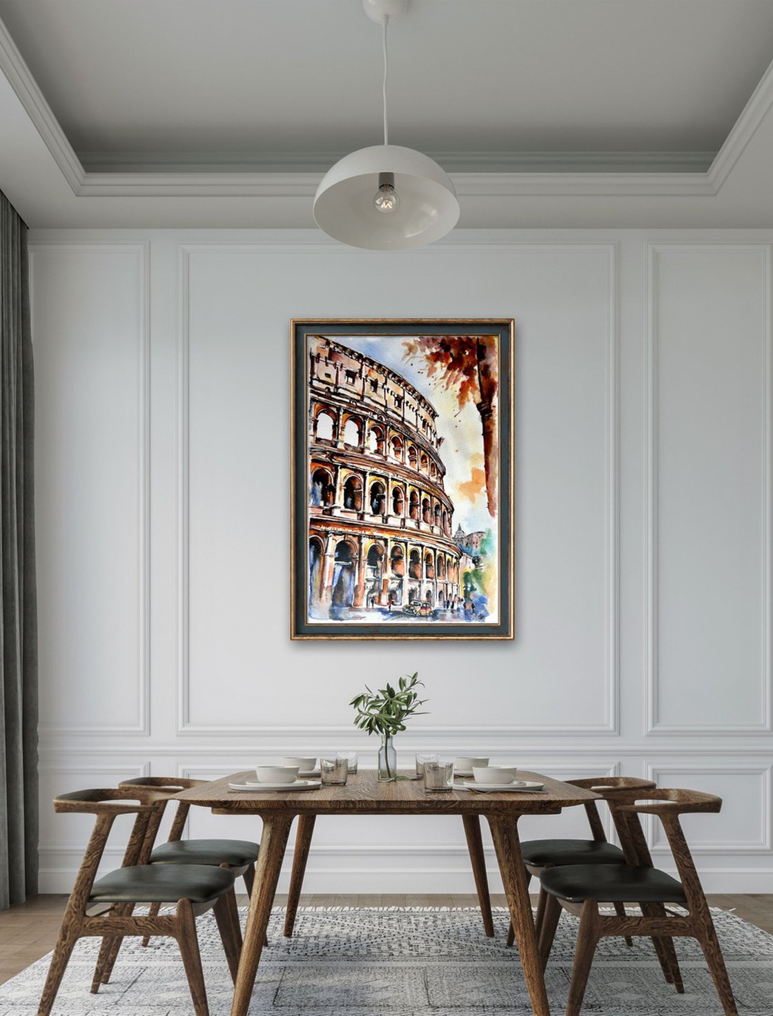 Original Mixed-media Painting - Timeless Rome by Misty Lady - M