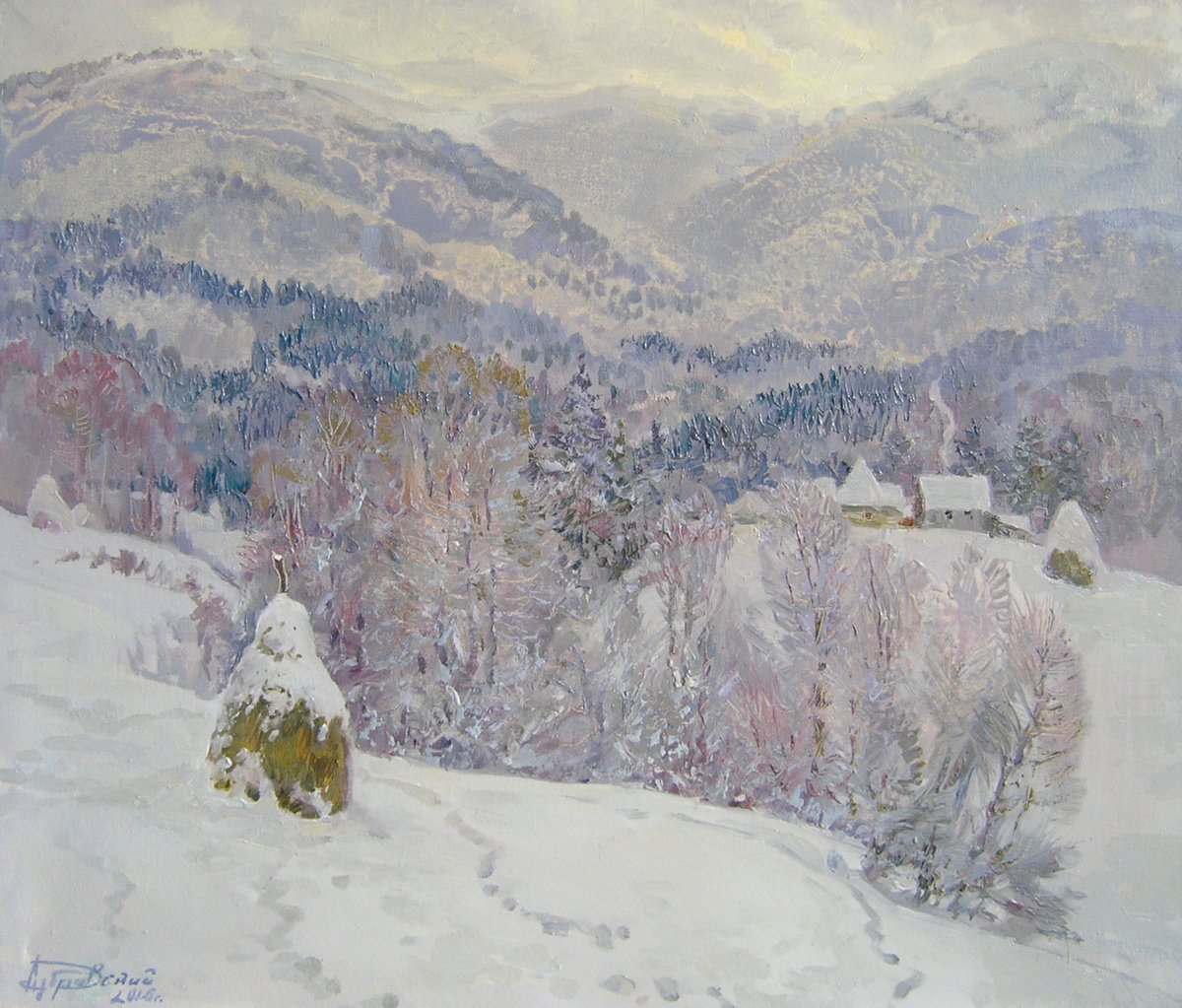 Winter in the mountains by Aleksandr Dubrovskyy