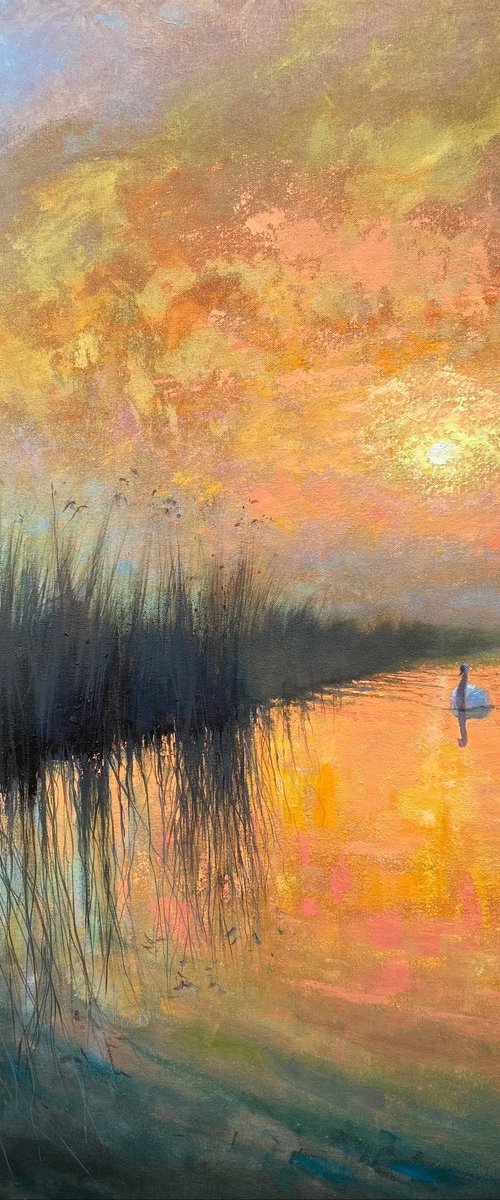 Dawn over the Long Marshes by Simon Jones