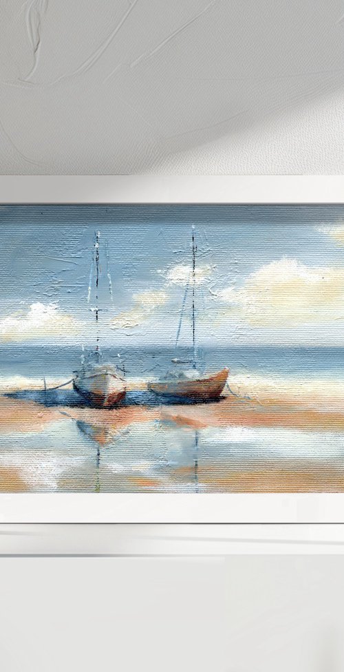 Two sailing boats by Alena Post