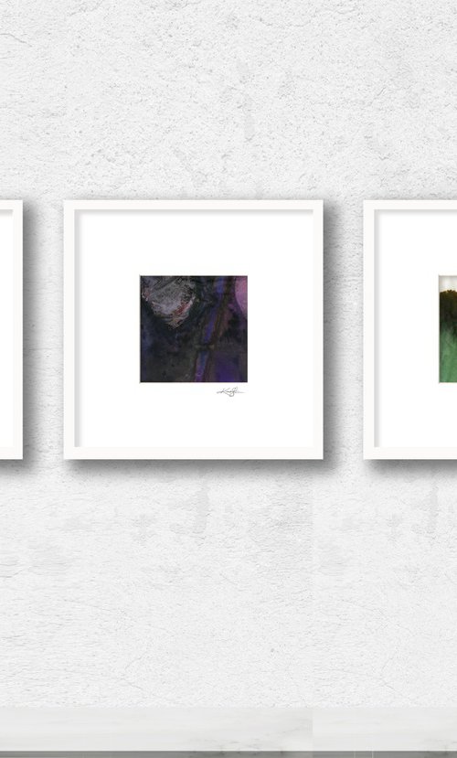 Nature's Rhythm Collection 3 - 3 Abstract Paintings in mats by Kathy Morton Stanion by Kathy Morton Stanion