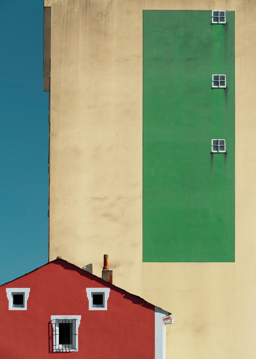 Surrealistic Cityscapes Photograph By Anastasia As, 22 X 30, Dialogue Of Houses, Original Artwork