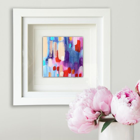 Framed ready to hang mini original abstract #182