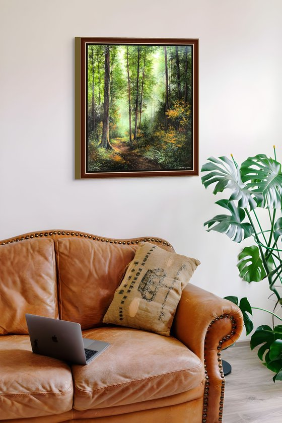 Forest Path in Soft Light