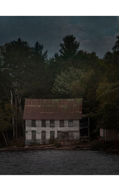 Abandoned House, Long Lake - 18 x 12"  - Dusk Series by Brooke T Ryan