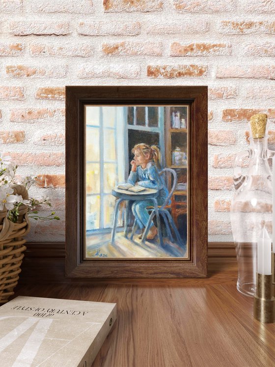 Girl reading a book