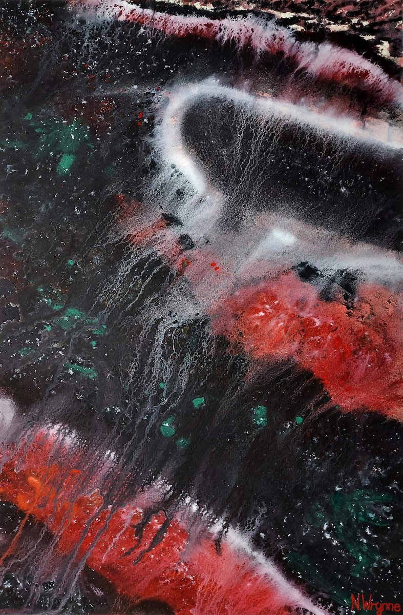 Abstract Landscape Watercolour By Neil Wrynne, 15 X 22", Far Off Things, Original Artwork