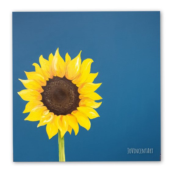 Teal Sunflower