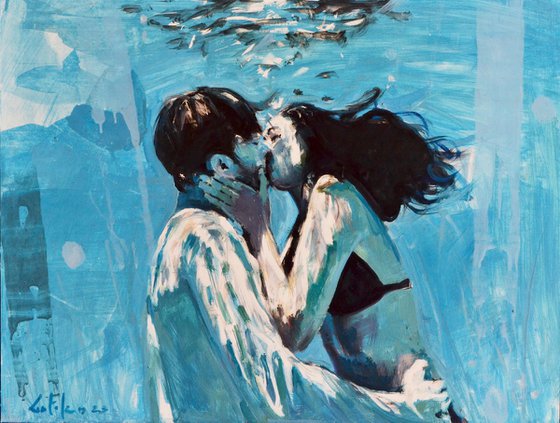 Kissing underwater