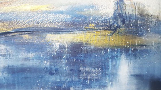 Golden Storm – Abstract Seascape – Cliff #7