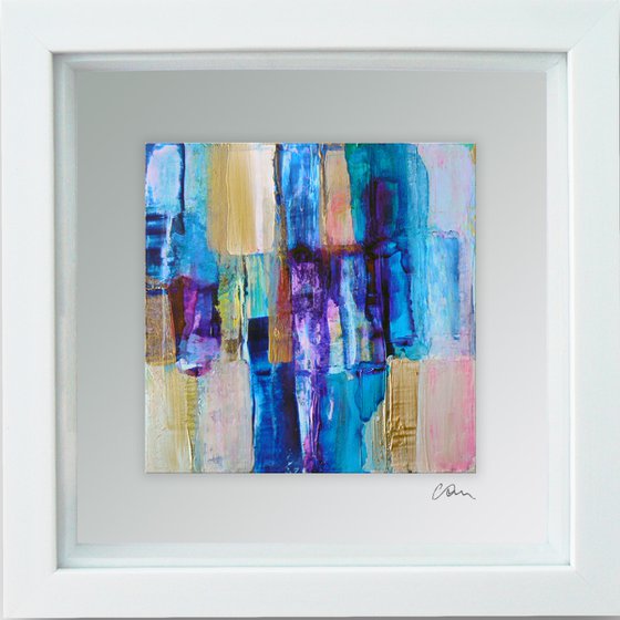 Framed ready to hang original abstract  - Deep water #5