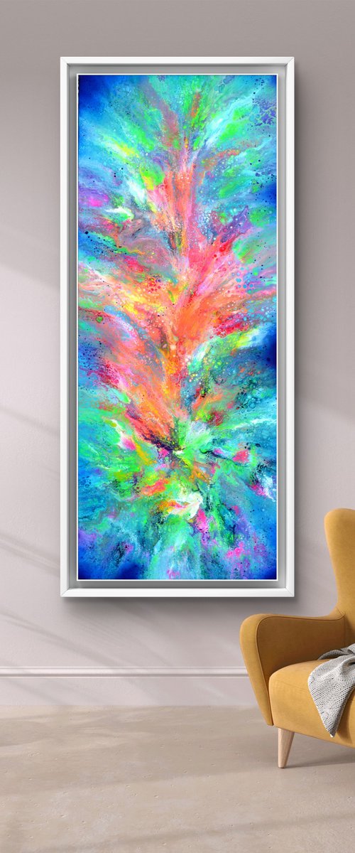 Flowing Energy 71 - Large Colorful Abstract by Soos Tiberiu