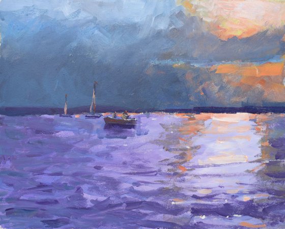 Seascape in violet