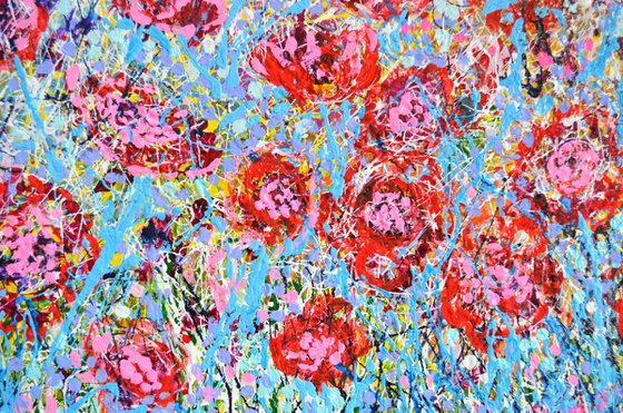 Cherry Red Poppy Meadow