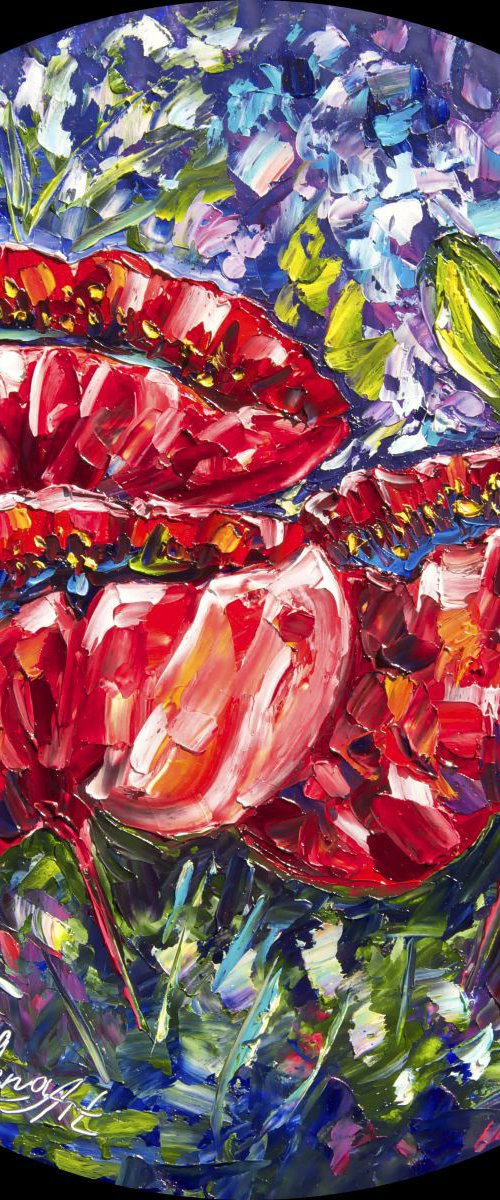 Poppies for Randi by Lena Owens at OLena Art