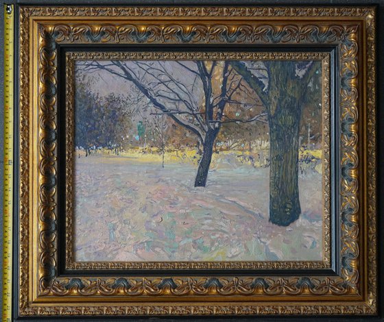 Winter Boulevard at night