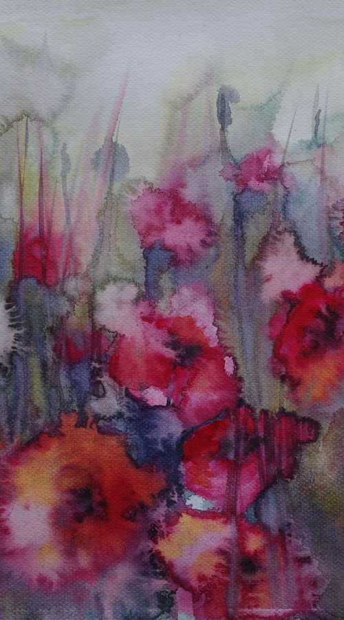 The memory of summer - poppies no 2 by Beta Sudnikowicz