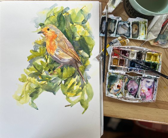 Robin Redbreast in Springtime