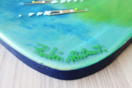 Swimmers 771 · in Epoxy Resin Baracay island Philippines green and blue water