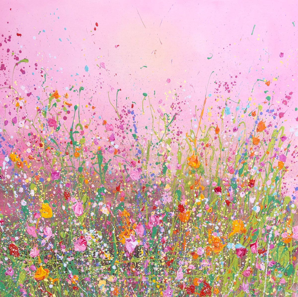 Expressive Oil Painting , Your Love Is So Very Beautiful By Yvonne Coomber, 47 X 47, Artwork For Sale On Artfinder