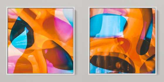 META COLOR XVIII - PHOTO ART 150 X 75 CM FRAMED DIPTYCH