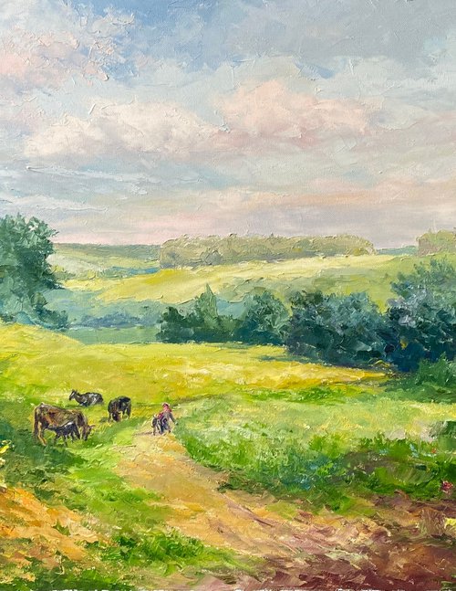 Beautiful day in the meadow by Ihor Zozulia