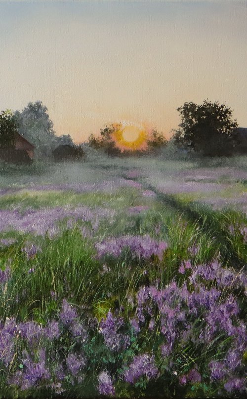 Purple Meadow at Sunrise by Natalia Shaykina