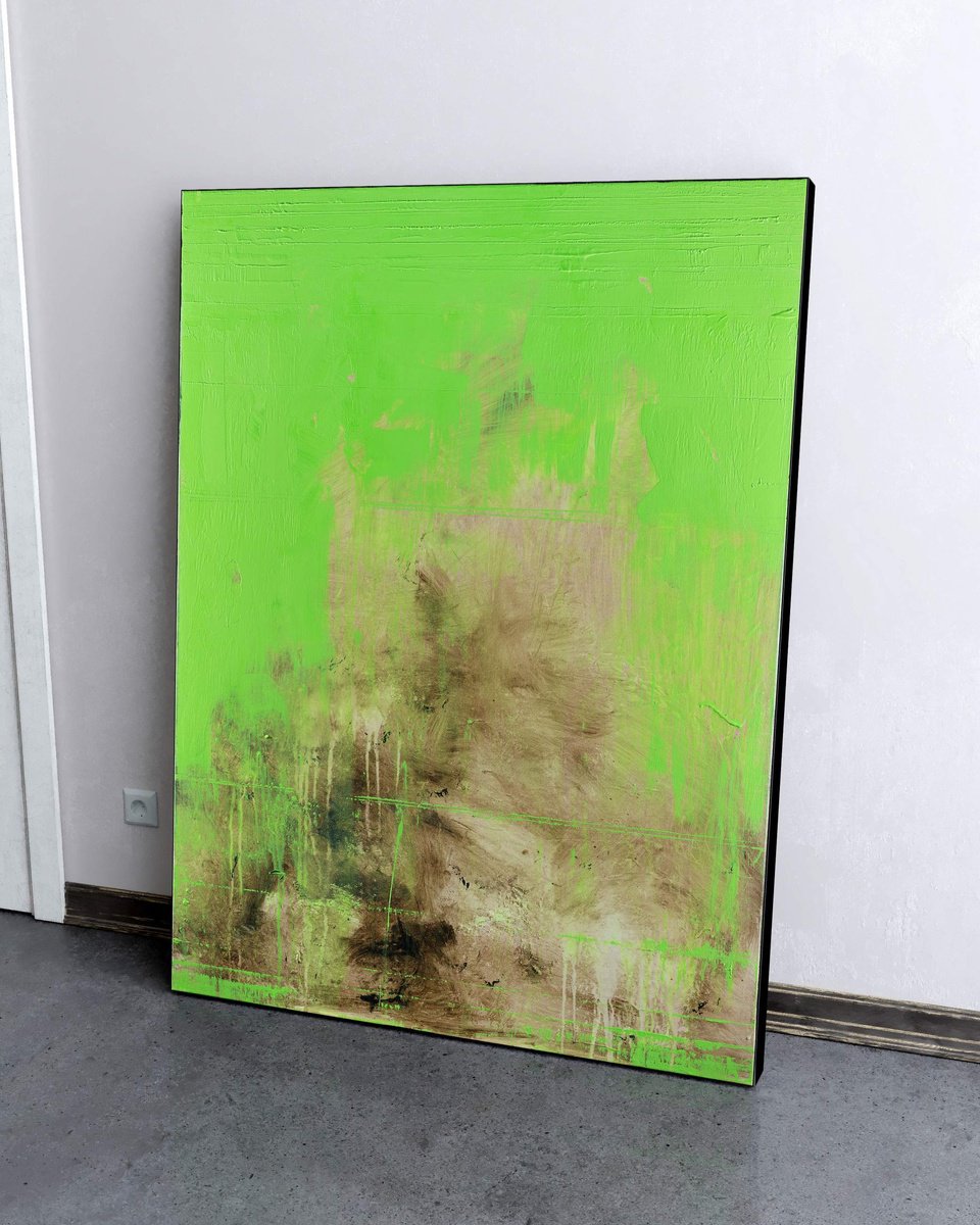 Organic Abstract Acrylic Painting By Nemanja Nikolic, 36 X 48", Colour Me In, Original Artwork