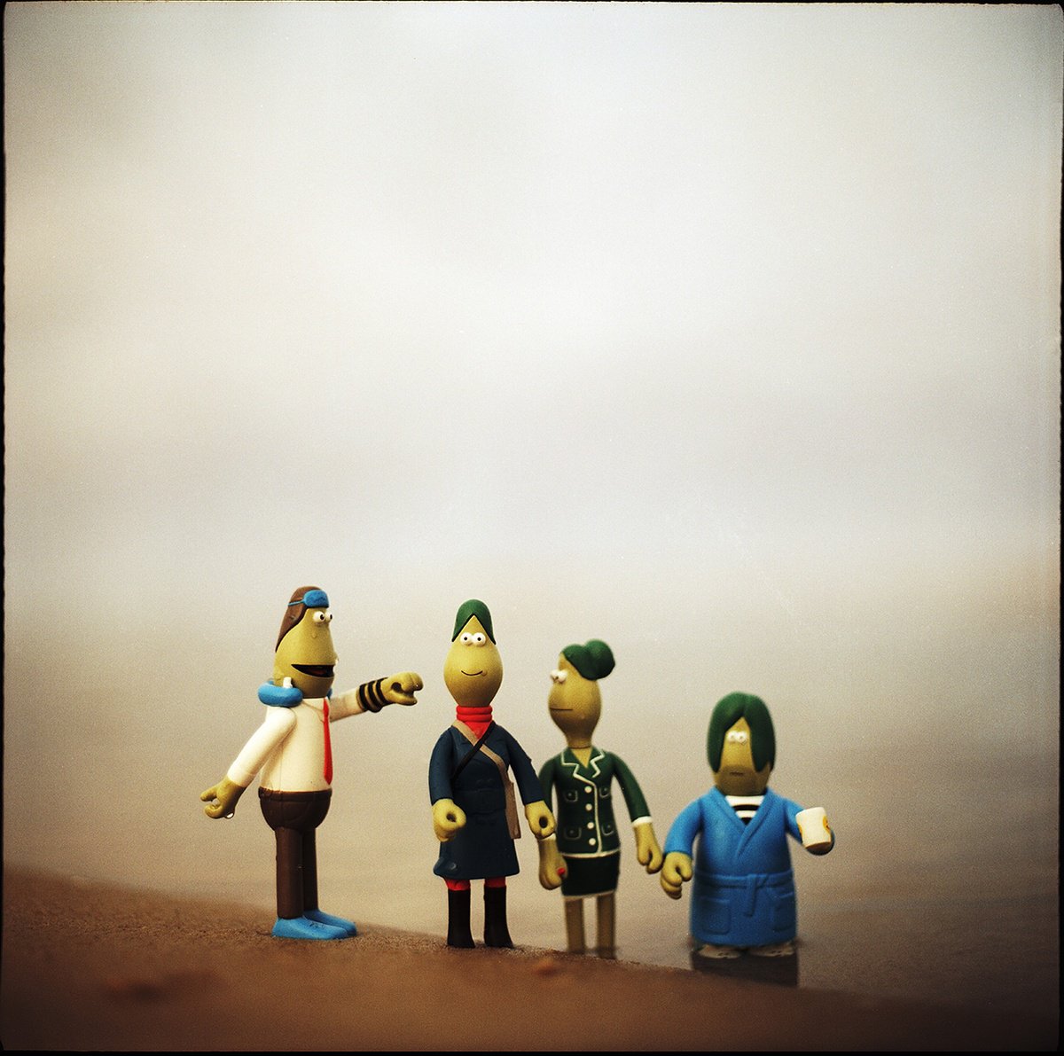 Landscape Photograph By Jack Gasiorowski, 20 X 20, Businessmen Relax, Original Artwork