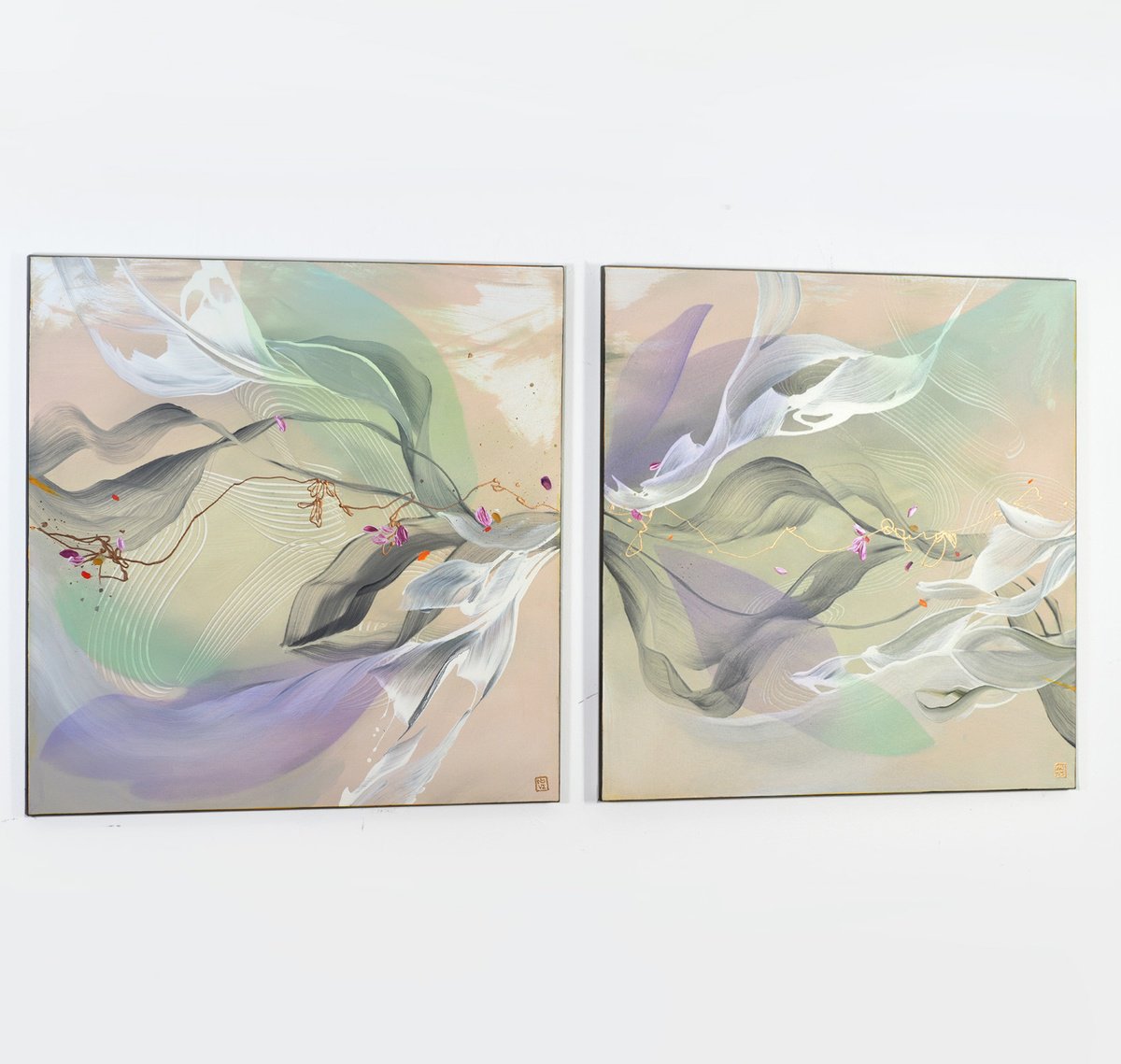 Terra Mater Diptych By Novi Lim, 60 X 30, Artwork For Sale On Artfinder