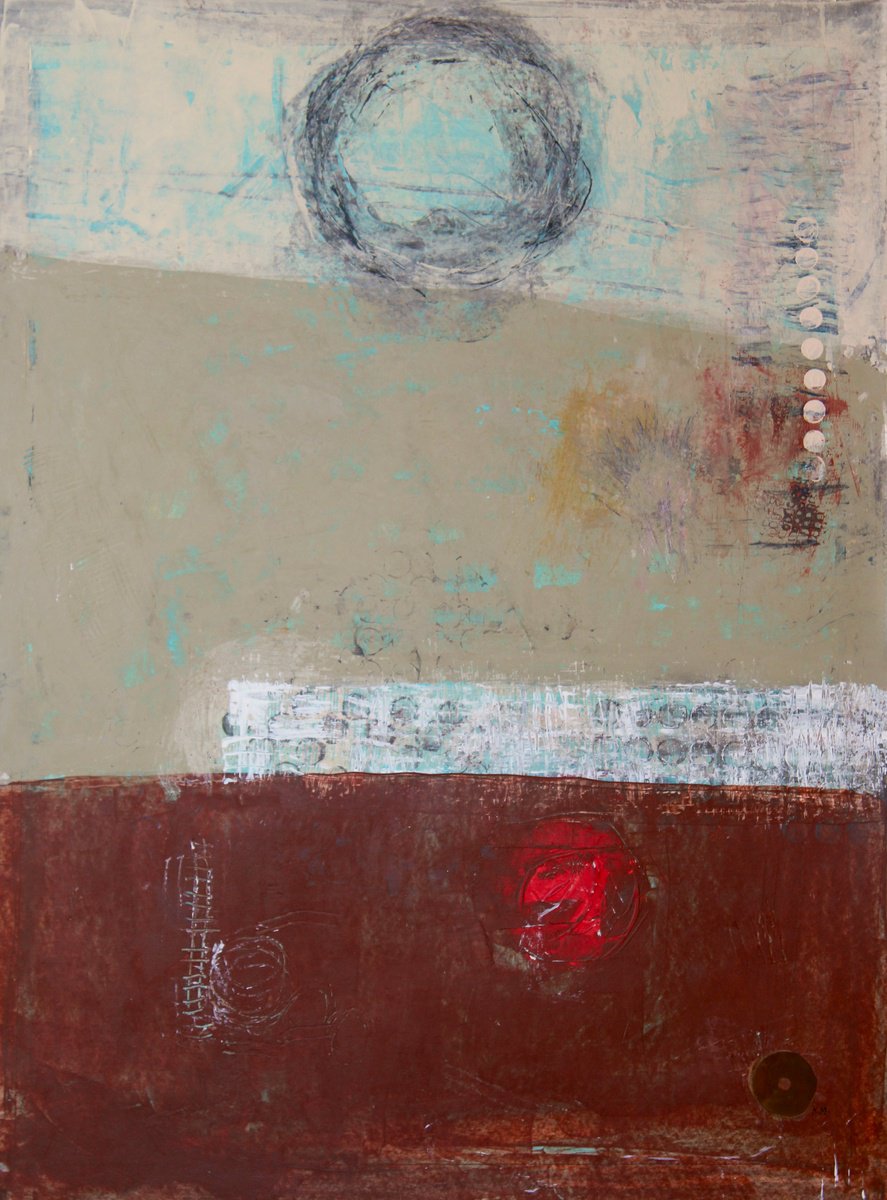 Organic Abstract Acrylic Painting By Kay Macdonald, 18 X 24", Peace To All, Original Artwork