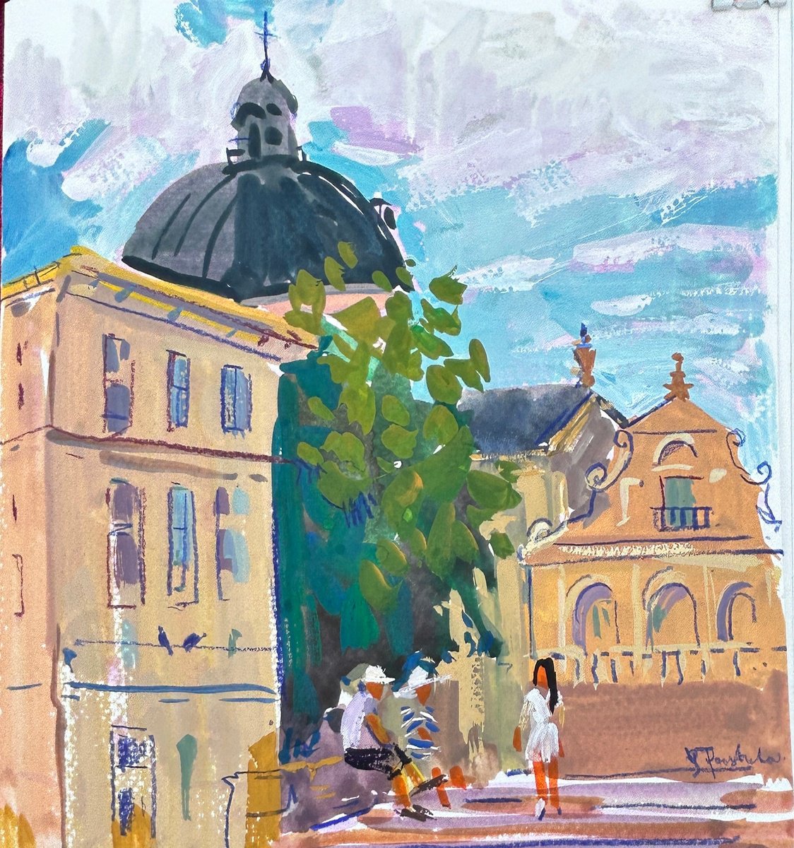 Lovely Lviv Ukraine cityscape by Yuliia Pastukhova