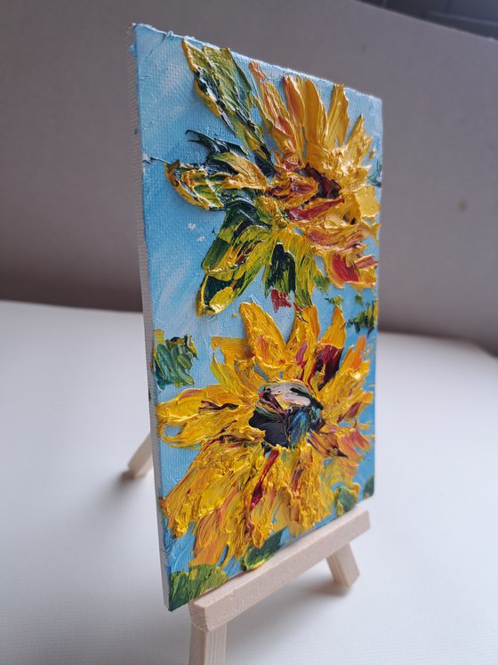 Mini painting Sunflower