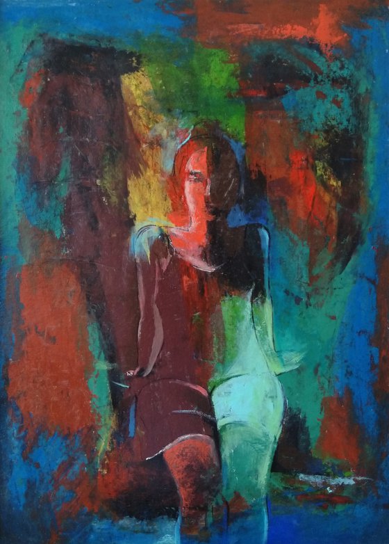 Figure (28x40cm, oil/cardboard)