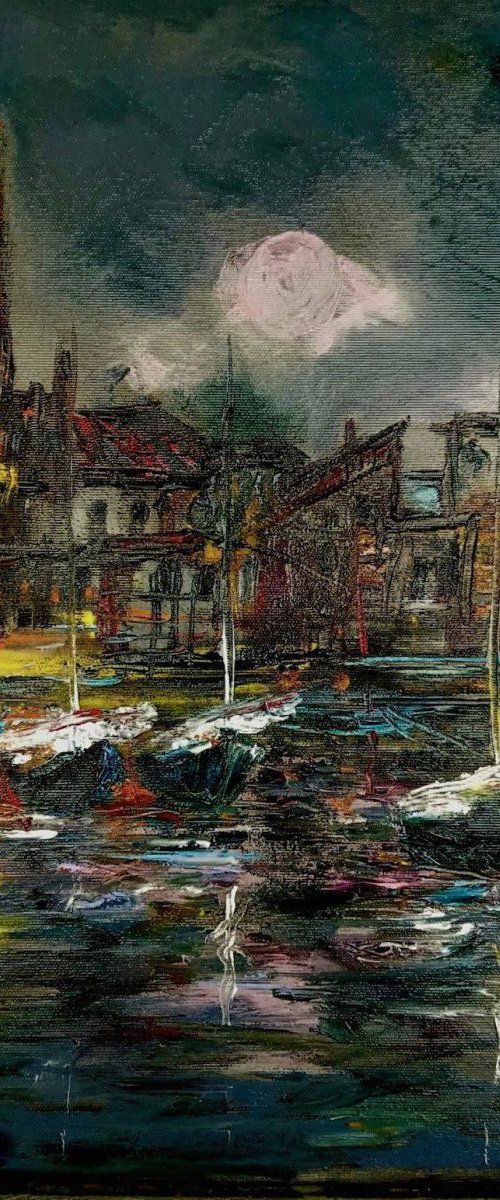 Night boats. by Leo Baxiner