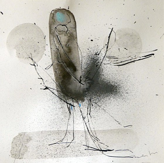 Surrealist Square 21-1 The Microphone, 20x20 cm