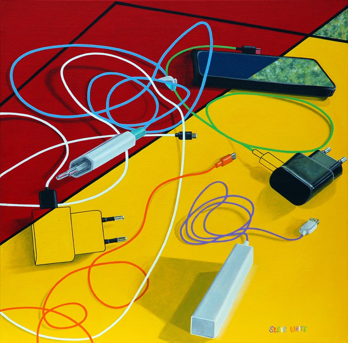 21st Century Still Life: Phone Chargers by Steve White