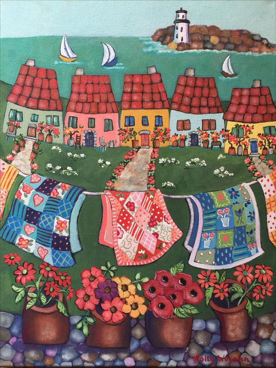 "Rosy Roofed Cottages and Quirky Quilts"