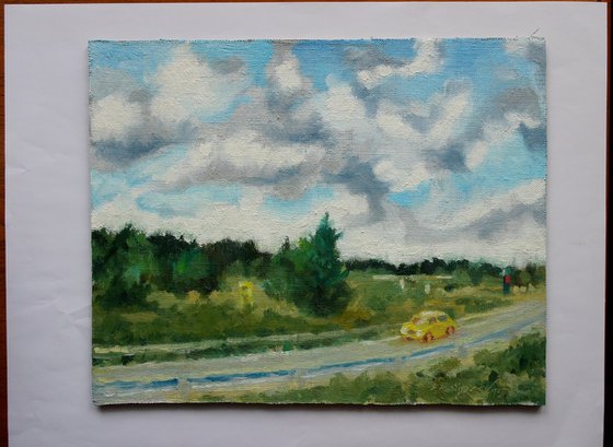 Landscape With The Yellow Car