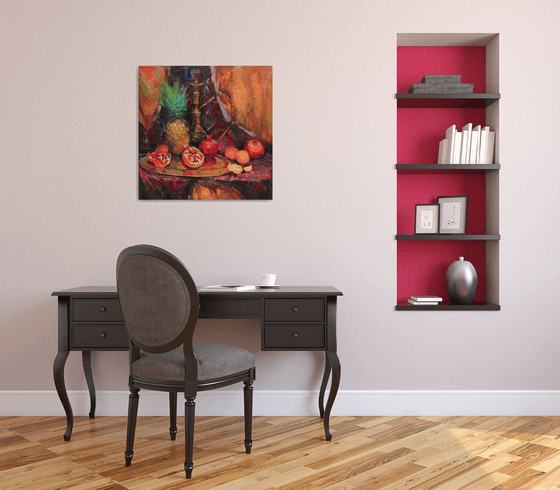 Still life with pineapple