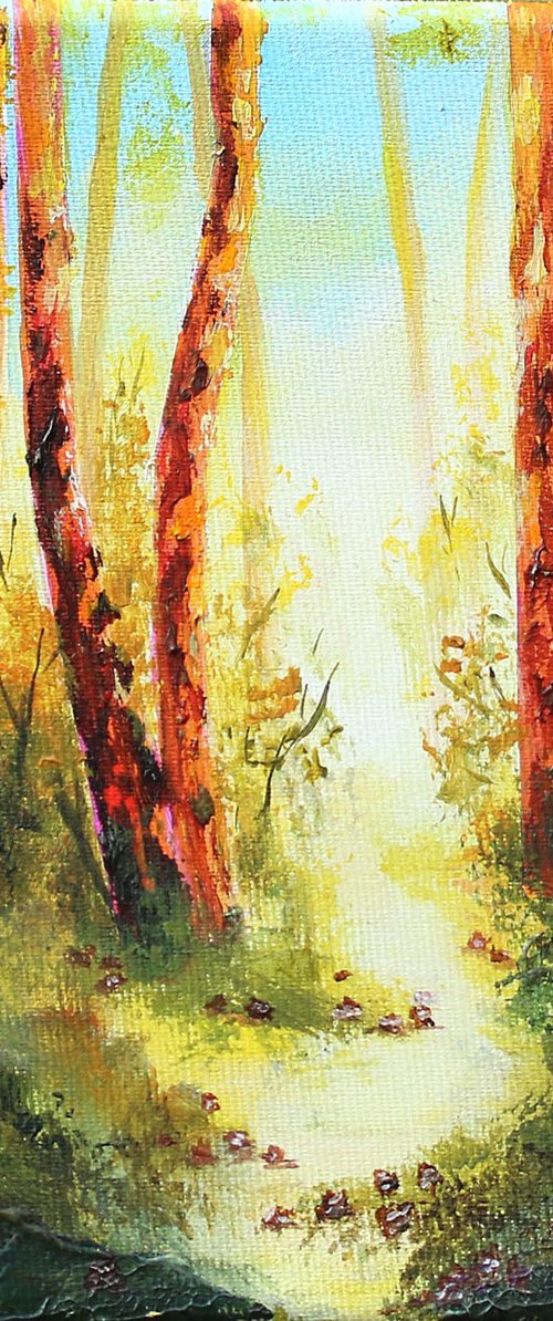 Into the Sunlit Pines by Katerina Koroleva