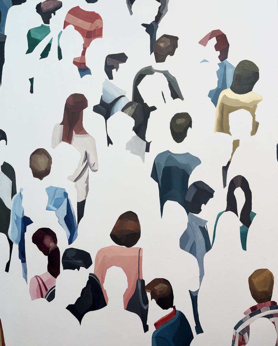 Urban And Pop Portrait Oil Painting By Martta Garcia, 51 X 64", In-Di-Visible Iii, Original Artwork