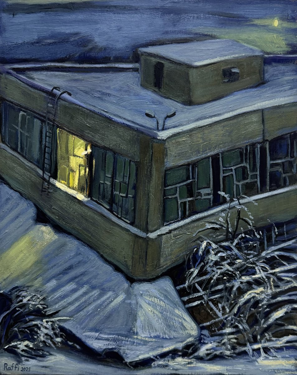 Impressionistic Cityscapes Oil Painting By Raffi Ghazaryan, 16 X 20",