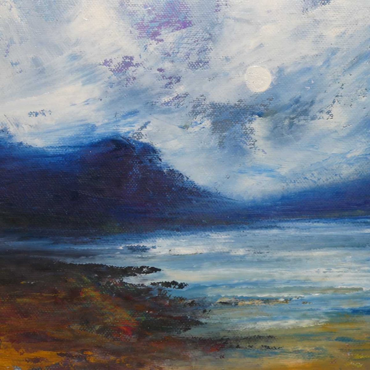 Barrisdale Moonlight, Scottish abstract landscape by oconnart