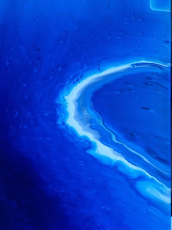 "Tidal Wave" - SPECIAL PRICE - Original Abstract PMS Acrylic Painting - 16 x 20 inches