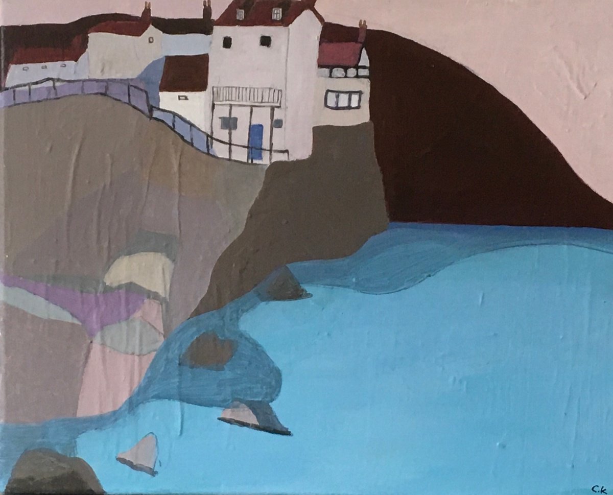 Impressionistic Landscape Painting By Chihiro Kinjo, 20 X 16, Robin Food