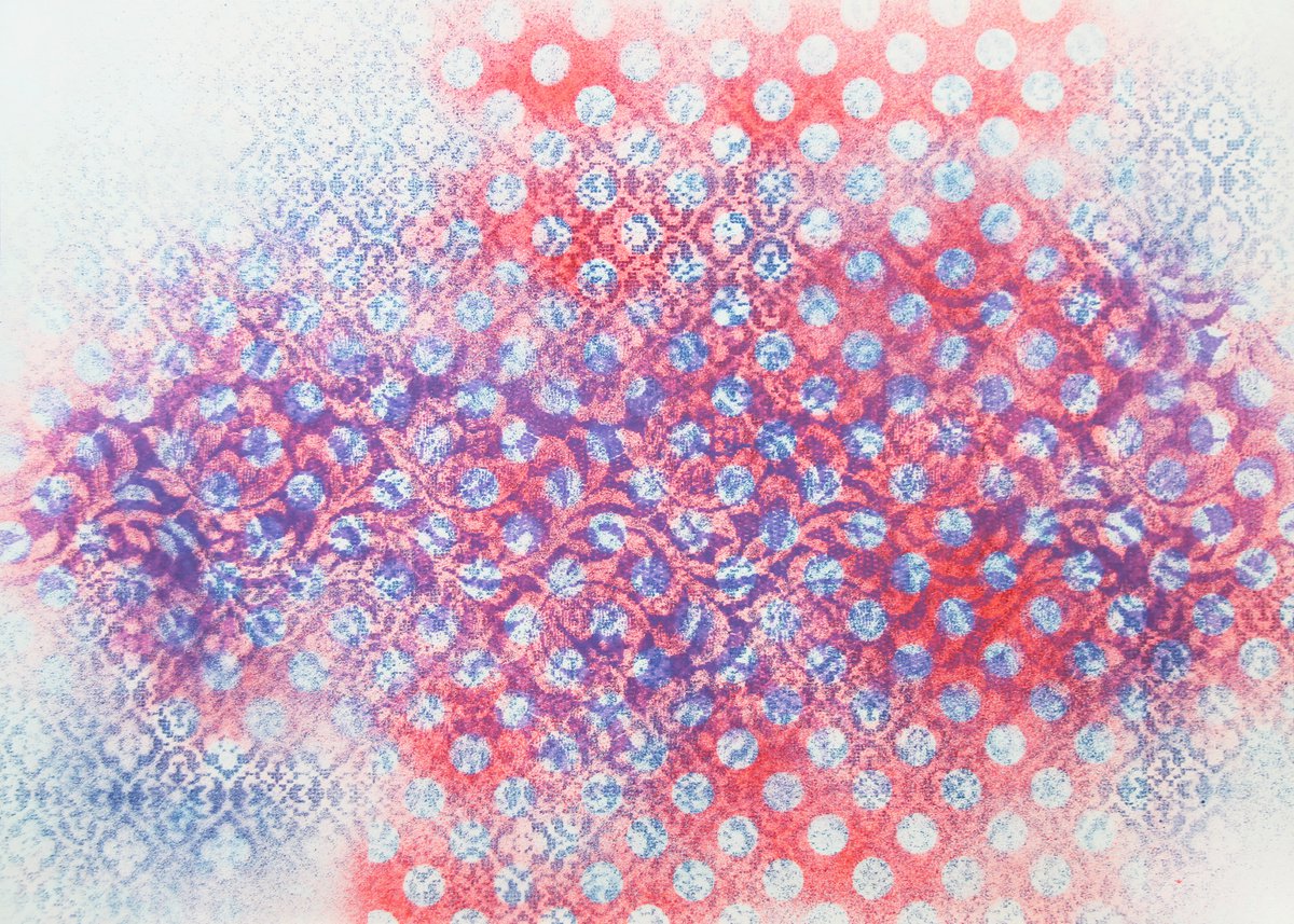 Abstract Acrylic Painting By Anatoliy Menkiv, 33 X 24, Dialogue That Didn