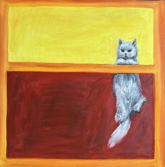 Rothko's Feline Reflection