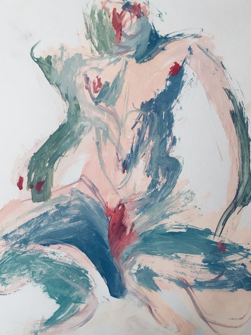 Naked blue woman 2 by Art Boloto
