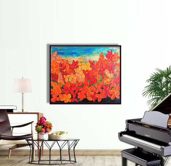 SMOKE BUSH,   XL,  framed